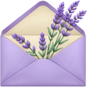 Lavender envelope with flowers inside  sticker