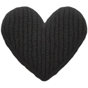 Knitted black heart sticker