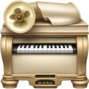 Pale beige rococo phonograph sticker