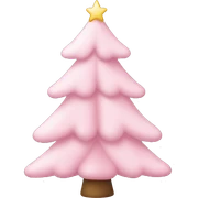 light pink Christmas tree sticker