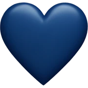 Navy blue heart  sticker