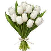white tulip bouquet  sticker