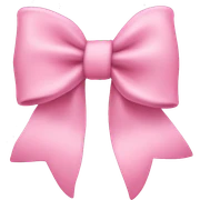 Baby pink bow sticker