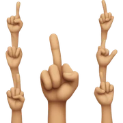 Two fingers held up  sticker