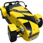 Caterham 7 chrome yellow sticker