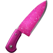 Pink glitter knife  sticker