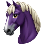 Grape purple horse sticker