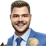 smiling boy in blue jacket sticker