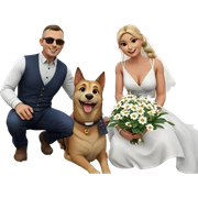 outdoor couple with flowers sticker