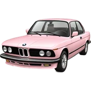 Pale pink BMW sticker