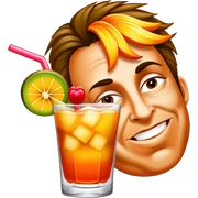 Drinking mai tai sticker
