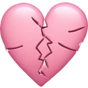 Soft pink broken heart  sticker