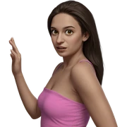 realistic portrait of girl sticker
