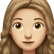 White girl with long brown hair sticker