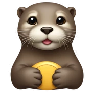 Otter with pacifier  sticker