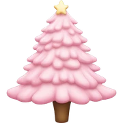 pastel pink christmas tree sticker