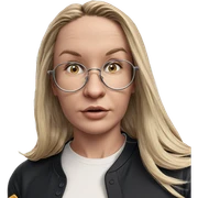 blonde girl with glasses sticker