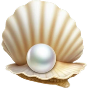 shell with pearl sticker