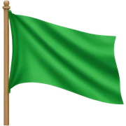 Green flag sticker
