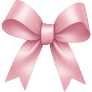 light pink ribbon bow sticker
