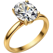 Oval engagement ring sticker