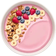pastel pink and white smoothie bowl sticker