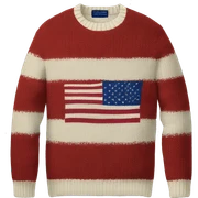 ralph lauren usa flag sweater  sticker