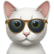 Cat with sunglasses sticker