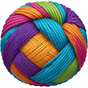 Happy yarn ball sticker