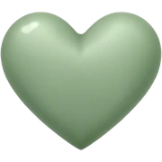 Sage green heart sticker