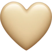 Beige heart sticker