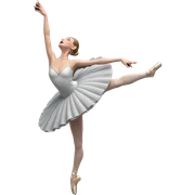 ballerina in elegant pose sticker