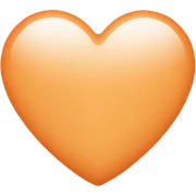 light orange heart sticker