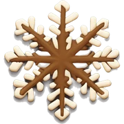 Brown snowflake sticker