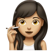 brunette girl smoking sticker