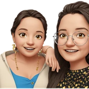 smiling girls with accessories sticker