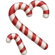 Candy cane sticker
