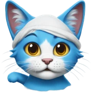 Smurf cat sticker