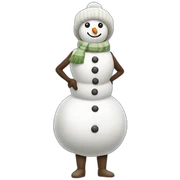 full body-snowman-woman sticker