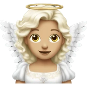 white Victorian Angel sticker