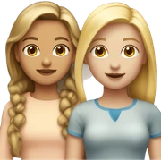 A Girl with light Brown Hair and a Girl with blonde hair together  sticker