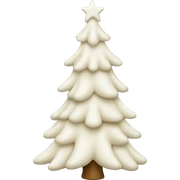 ivory christmas tree sticker