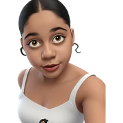child with black hair sticker