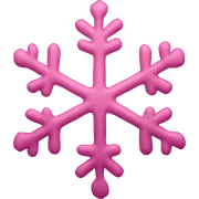 Pink snowflake sticker