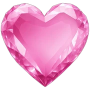 Pink crystal heart sticker