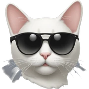 Cat with sunglasses sticker