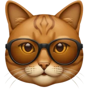 Мирон Cat with sunglasses sticker