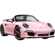pale pink porsche  sticker