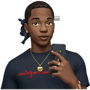 dark-skinned boy with jewelry sticker