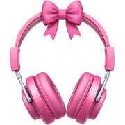 apple headphones with bow sticker